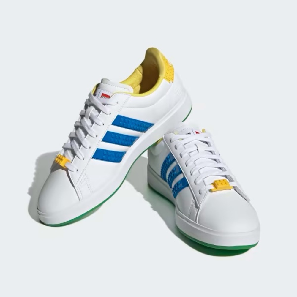 adidas White and Blue Athletic Shoes